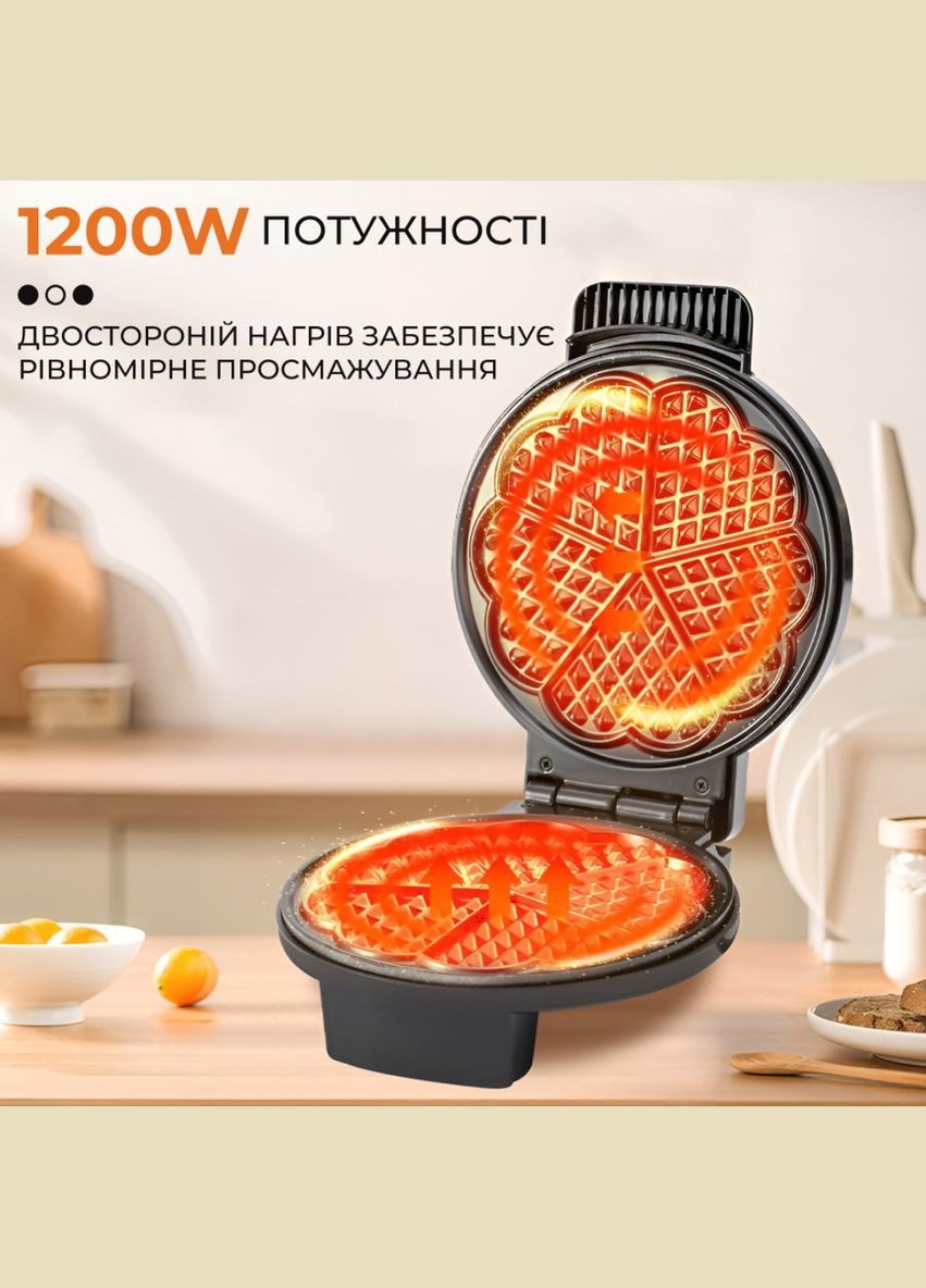 Вафельниця для товстих вафель 1200Вт SK-BBQ-838 з антипригарним покриттям Sokany (290187088)