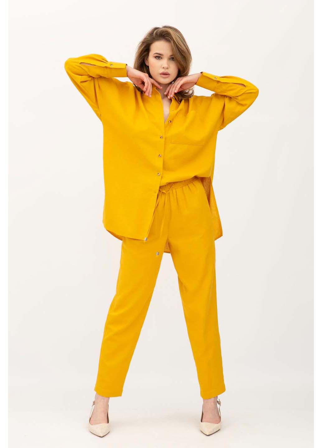 Горчичная кэжуал рубашка Lesia