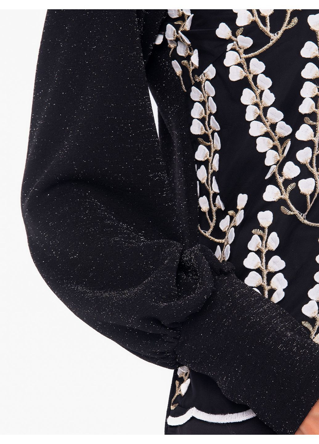 Комбинированная трикотажная блуза с цветочным орнаментом - ua42 / eu36 Iren Klairie