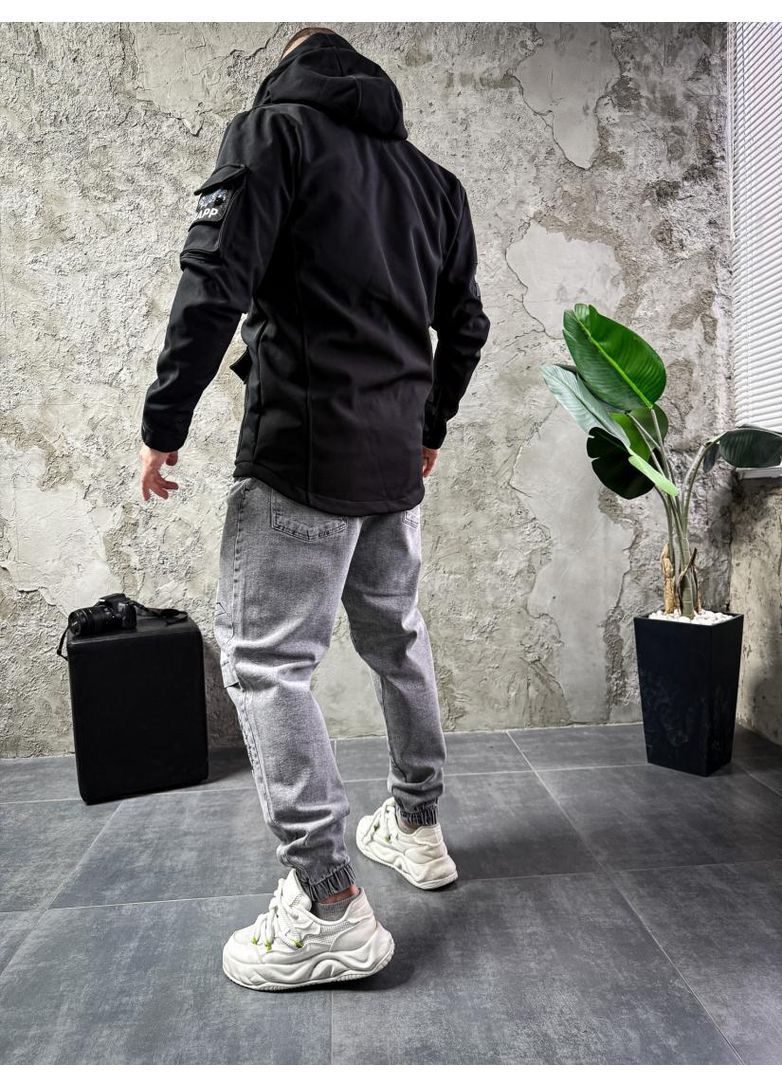 Комбінована демісезонна куртка soft shell drapp сезон осінь зима 2025 No Brand