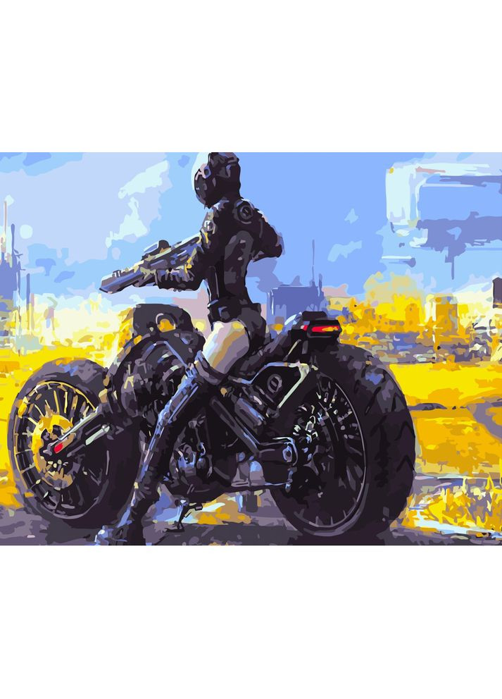 Картина за номерами Шалена байкерша см розмальовка для дорослих творчість хобі Strateg (369760264)