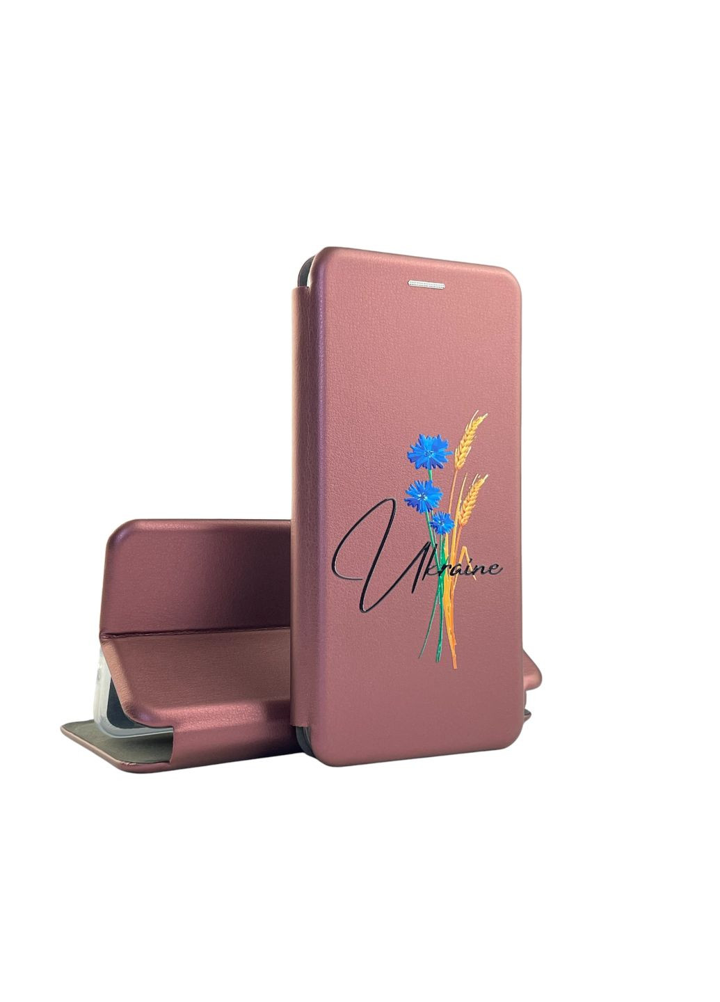 Чохол-книжка з 3D принтом патріотичним для телефона Redmi 7A з екошкіри із підставкою та магнітом бордова gd2 Xiaomi (366234294)