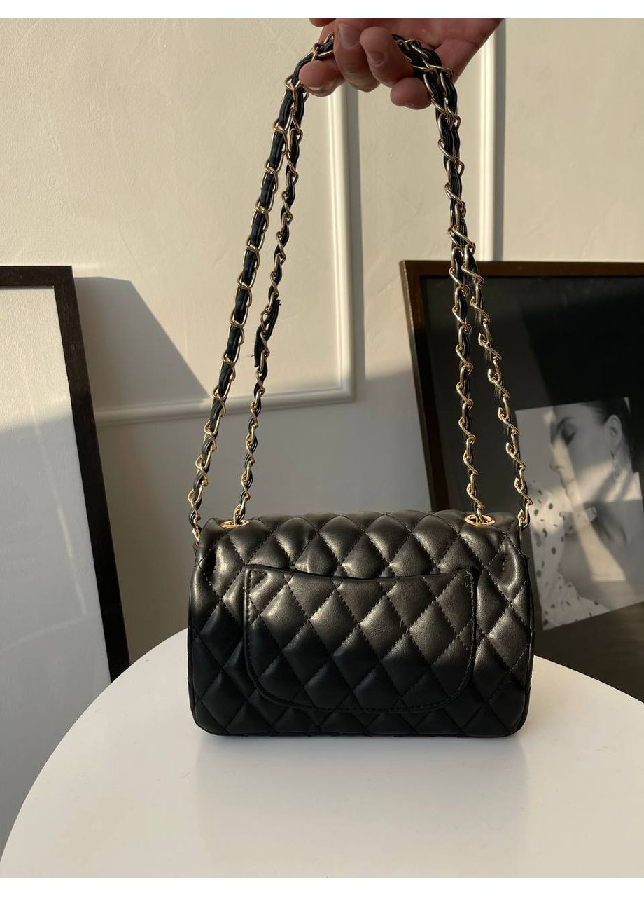 Сумка женская Chanel Classic Black/Gold Шанель классическая черная на плечо кросс боди No Brand (353390457)