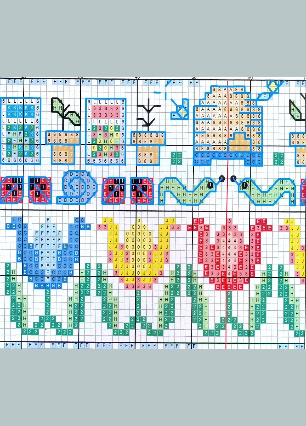 Набор для вышивания по нанесённой на канву схеме "Love".AIDA 14CT printed, 28*36 см Joy Sunday (313613386)