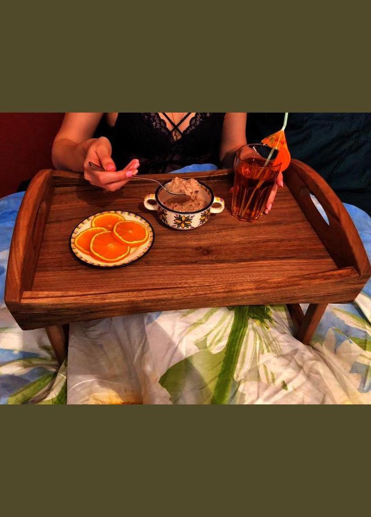 Столик-піднос для сніданку з дерева Айдахо савоярді (СТП-002915) No Brand (327846908)