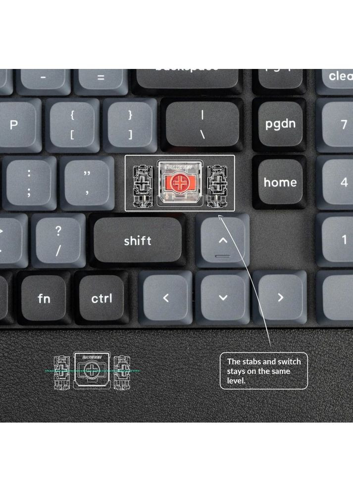 Клавіатура K17 PRO 100 Key Gateron MX 2.0 Brown RGB Hot-Swap Black (K17P-H3-UA) Keychron (322937072)