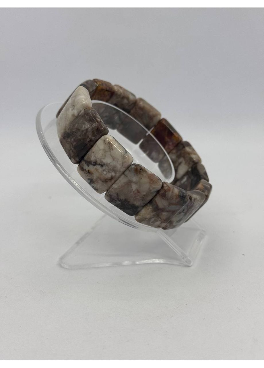 Браслет из яшмы 19 см Серый No Brand (361319869)