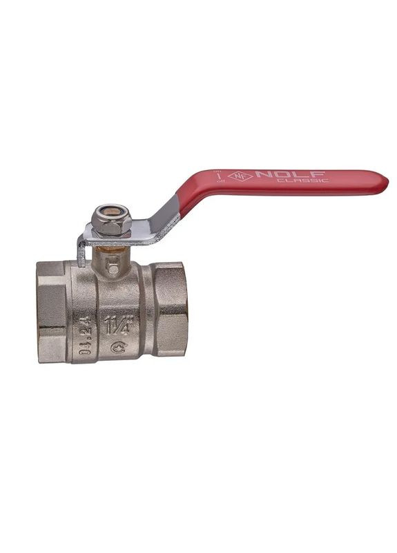 Кран кульовий classic NFC.611-32-1 1/4" FF ГГВ, ручка "важіль" червона (NF3147) NOLF (338426308)