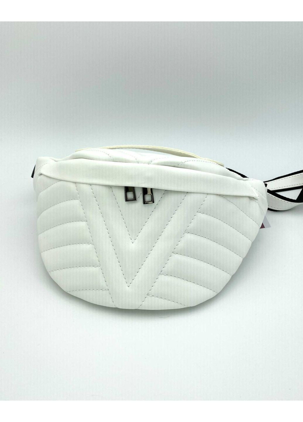 Сумка бананка жіноча біла екокожа молодіжна для носіння на поясі та через плече ProDobro (367267129)