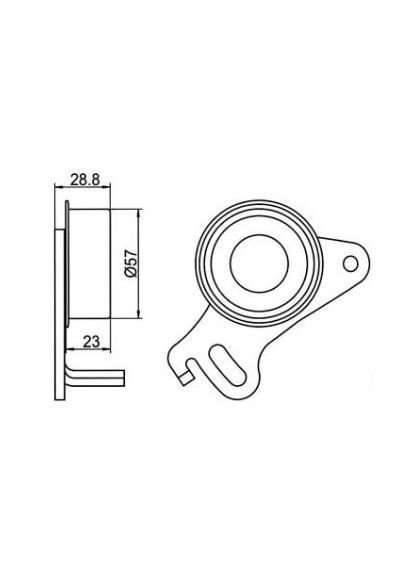 Ролик натяжний HYUNDAI/MITSUBISHI (вир-во ) GT10130 GMB (345764273)