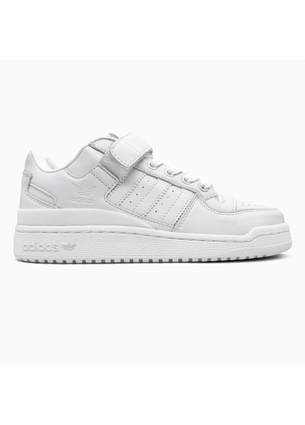 Белые демисезонные кроссовки мужские и женские adidas forum white | адидас форум белые No Brand