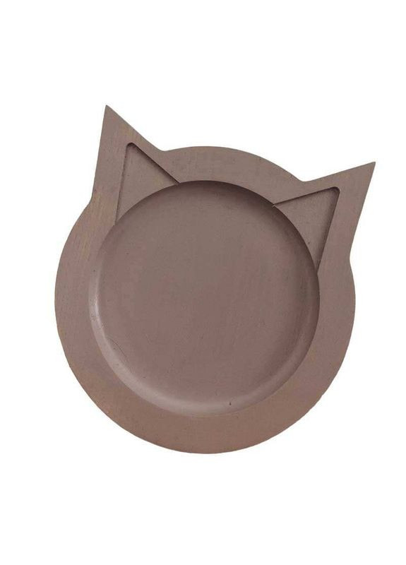Миска деревянная плоская для кошек 245 мл (4821001000024) Not only pets (327434407)