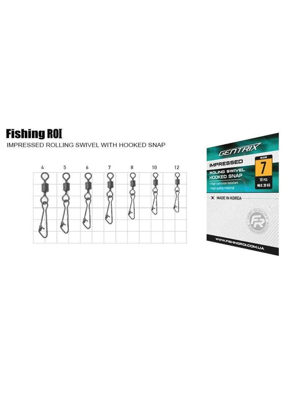 Вертлюг з карабіном №5 10шт/уп арт.707-21-05 ТМ Fishing Roi (324271344)