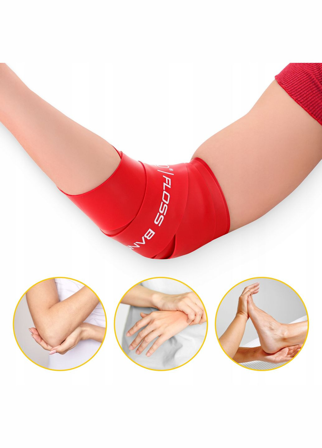 Лента компрессионная для флоссинга Floss Band 207 x 5 x 0.1 см Red () 4FIZJO P-5907222931899 (340459127)