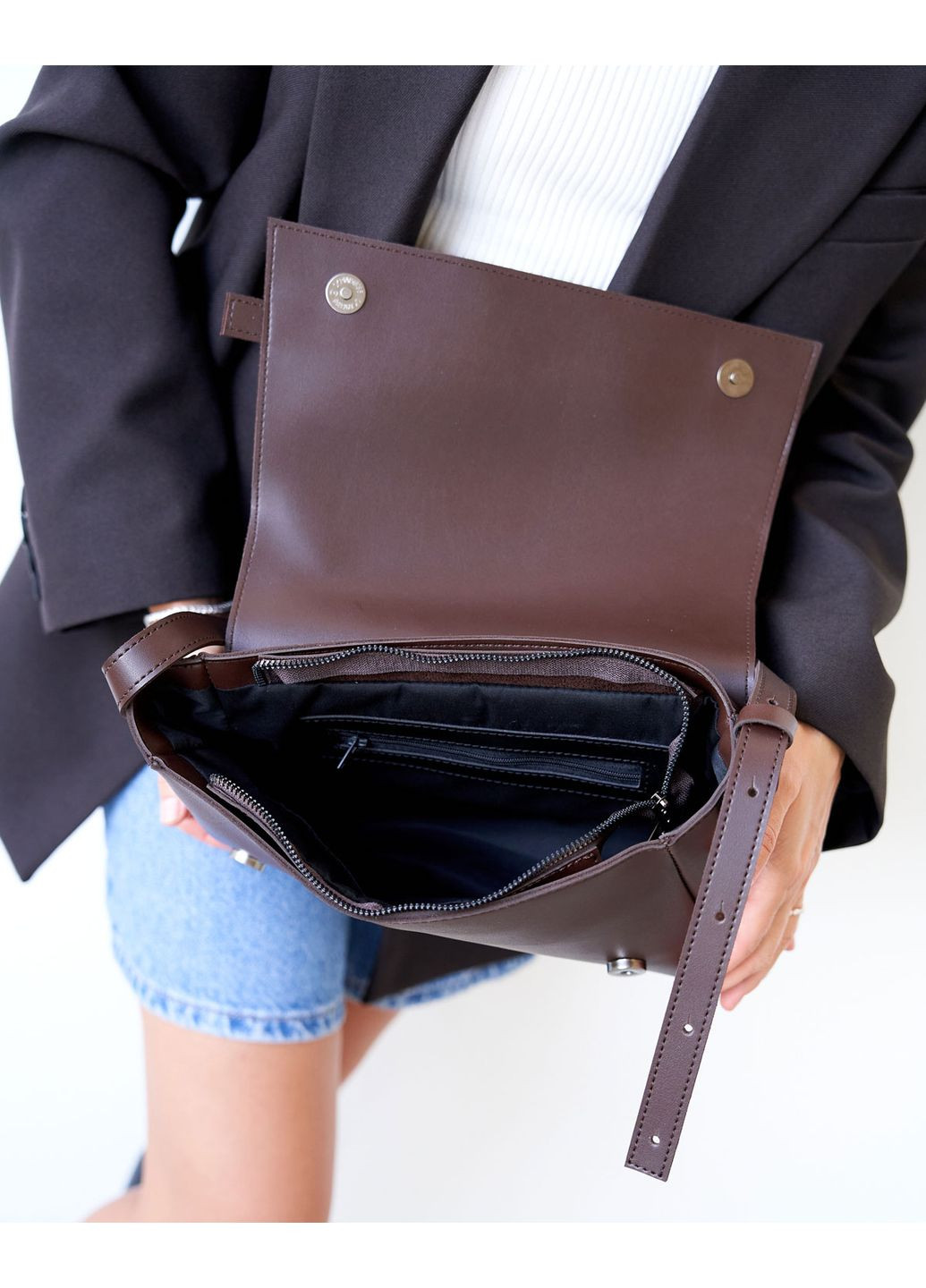 Сумка женская кросс боди нат. замша (wel-14255) коричневый WeLassie (361317173)