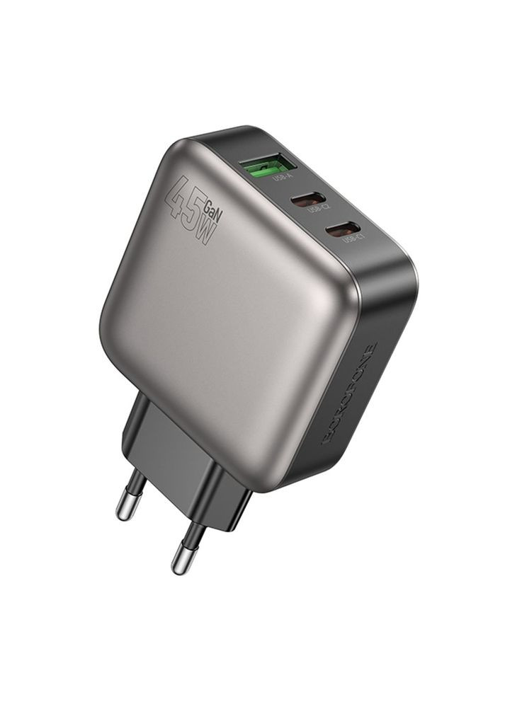 Сетевое Зарядное Устройство BAS56A 2USB-C/1USB QC/PD 45W GAN Borofone (334893607)