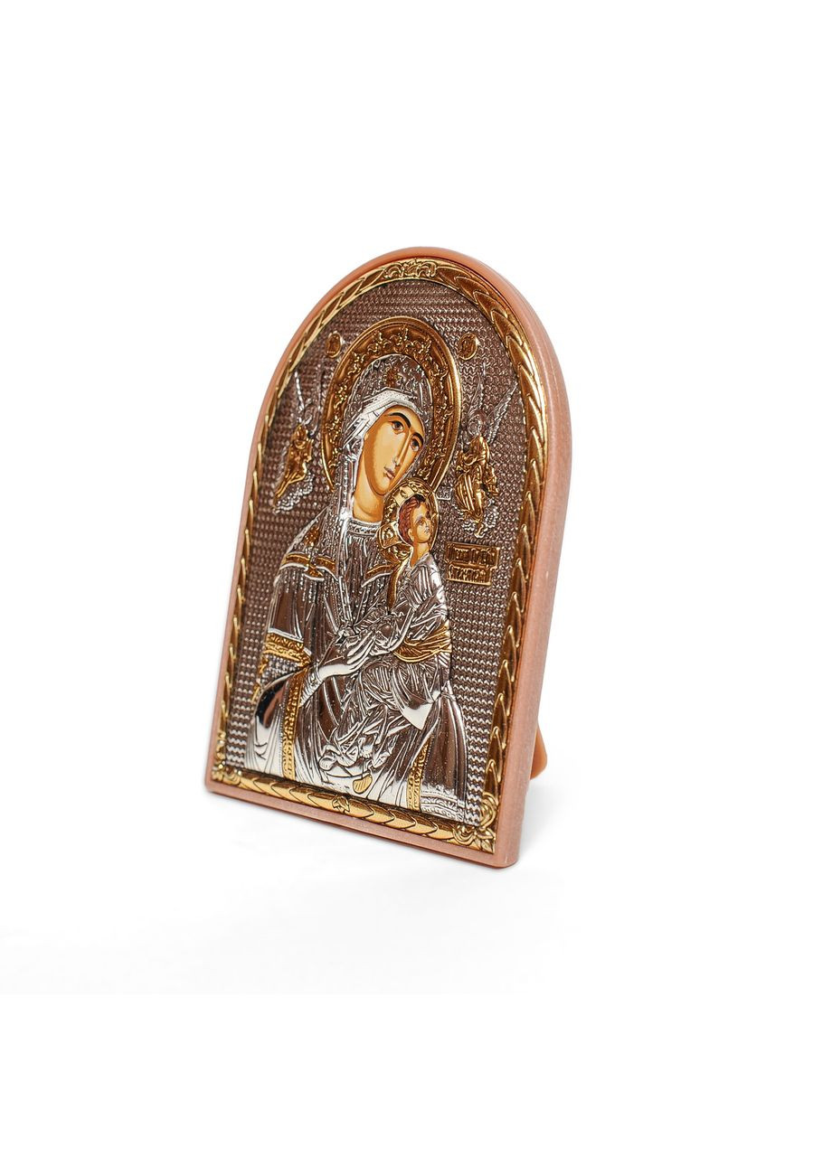 Страстная Икона Божией Матери 5,8х7,5см арочной формы на пластиковом киоте Silver Axion (265446186)
