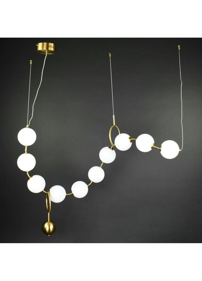 Люстра светодиодная подвесная LED светильник для квартиры на потолок лэд 27206 Латунь 30-160х20х150 см. Sunnysky (335975145)