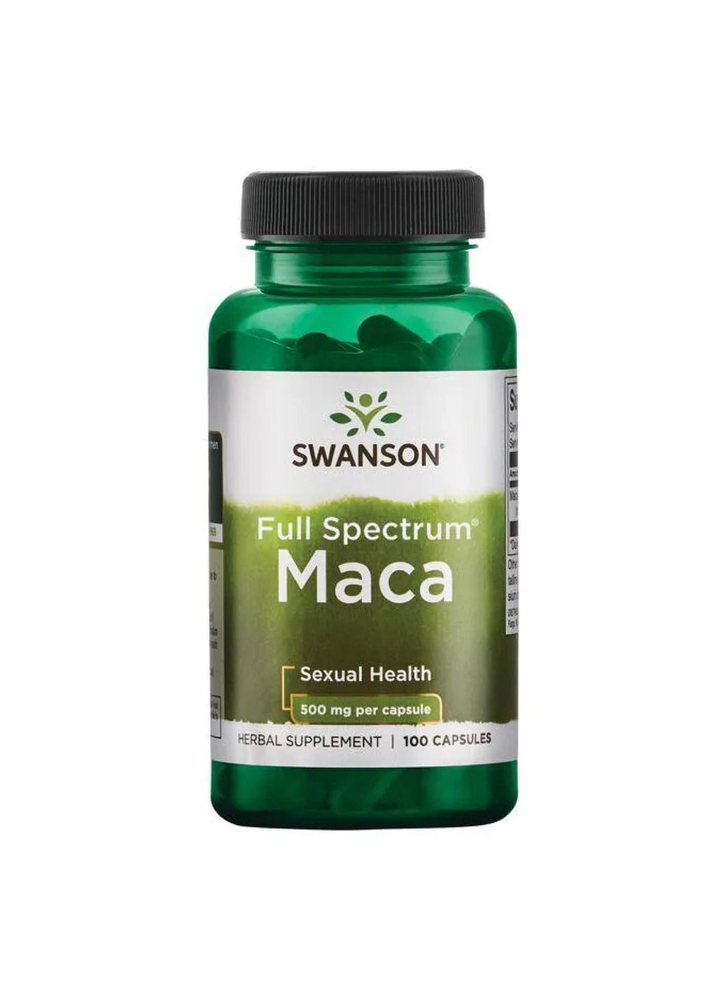 Мака для повышения жизненной силы, сексуальности, гормонального баланса и выносливости Maca 500 mg - 100 Caps Swanson (366031343)