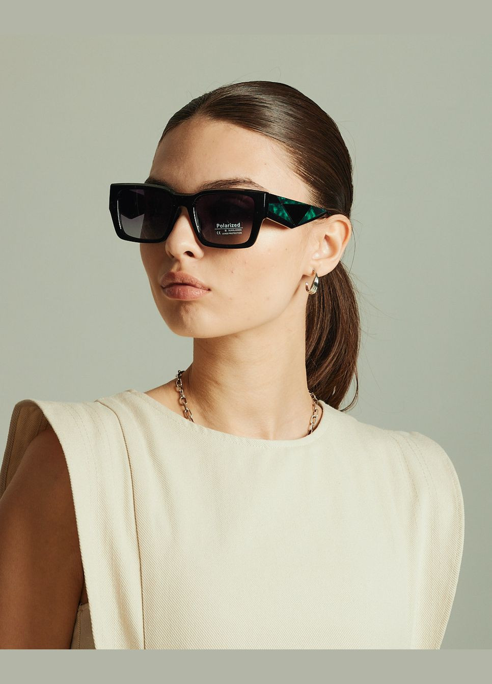 Солнцезащитные очки женские темно-зеленые Sumwin (297128540)