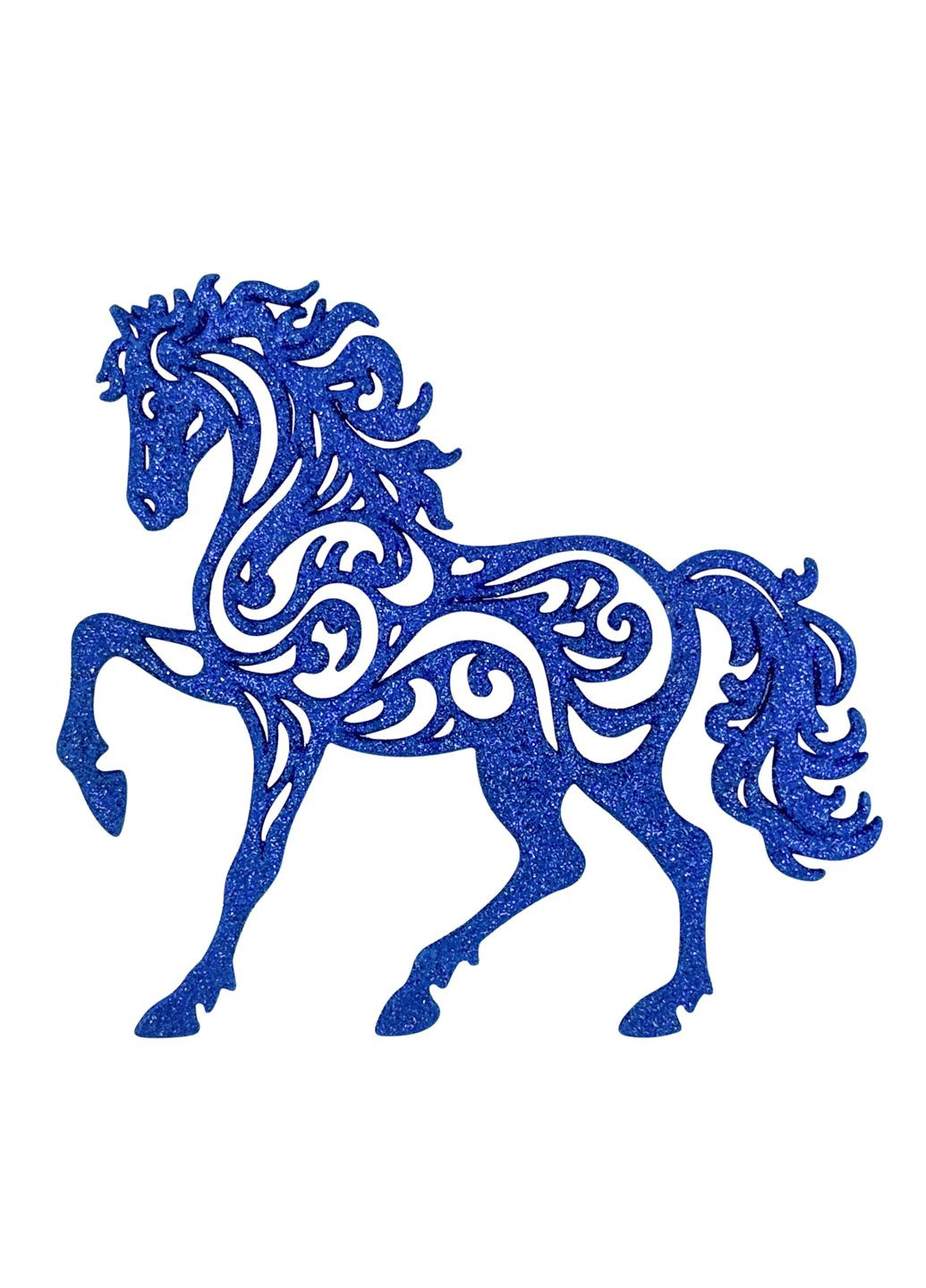 Новорічна підвіска Коник 2Д 12х11см білий MIS LT (365627174)