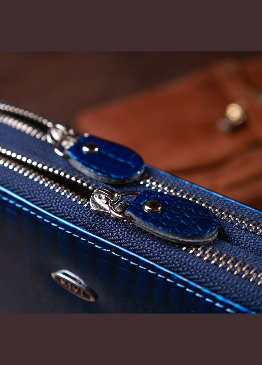 Жіночий гаманець з екошкіри на дві блискавки з монетницею Хамелеон 19022 KIVI (306881941)