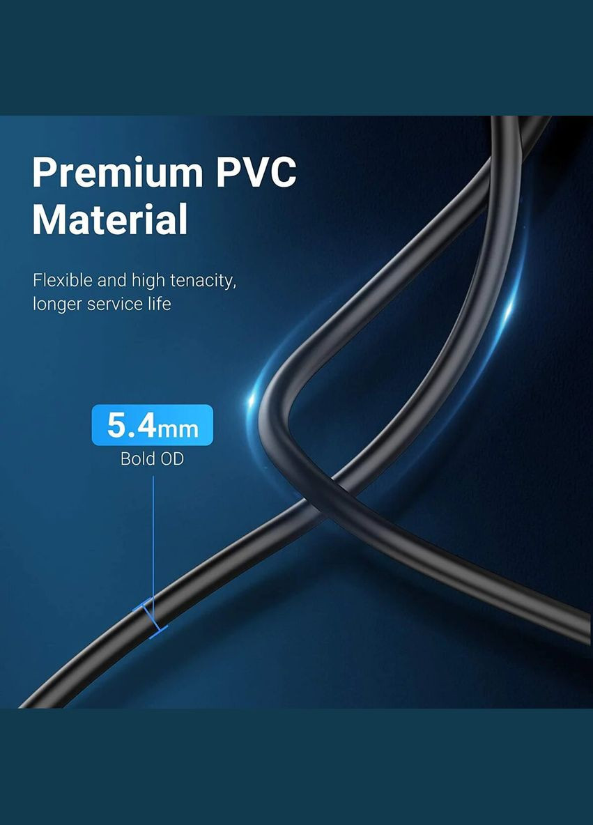 Кабель USB 3.0 A Male to A Female Extension Cable 2M black PVC Type (CBHBH) Vention (302734332)