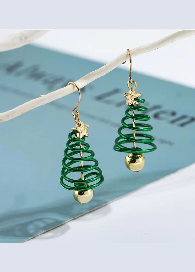 Сережки ялинки новорічні No Brand (313595037)