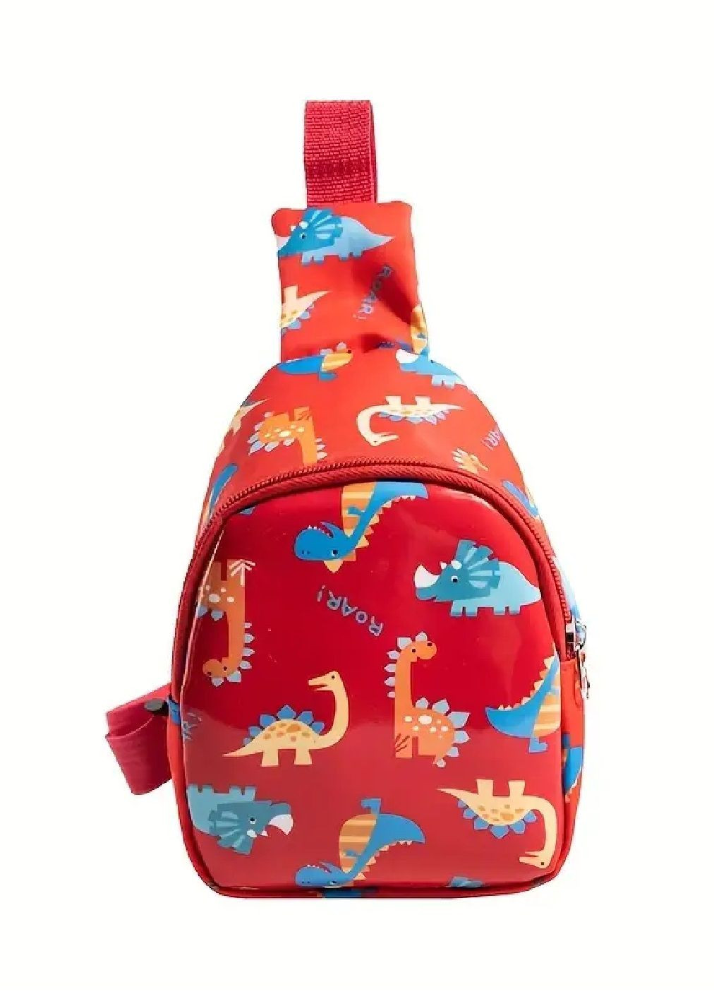 Сумка через плече для дітей водовідштовхувальний матеріал 17.5х13х6.5 см (477529-Prob) Динозаврики червоний Unbranded (297913668)