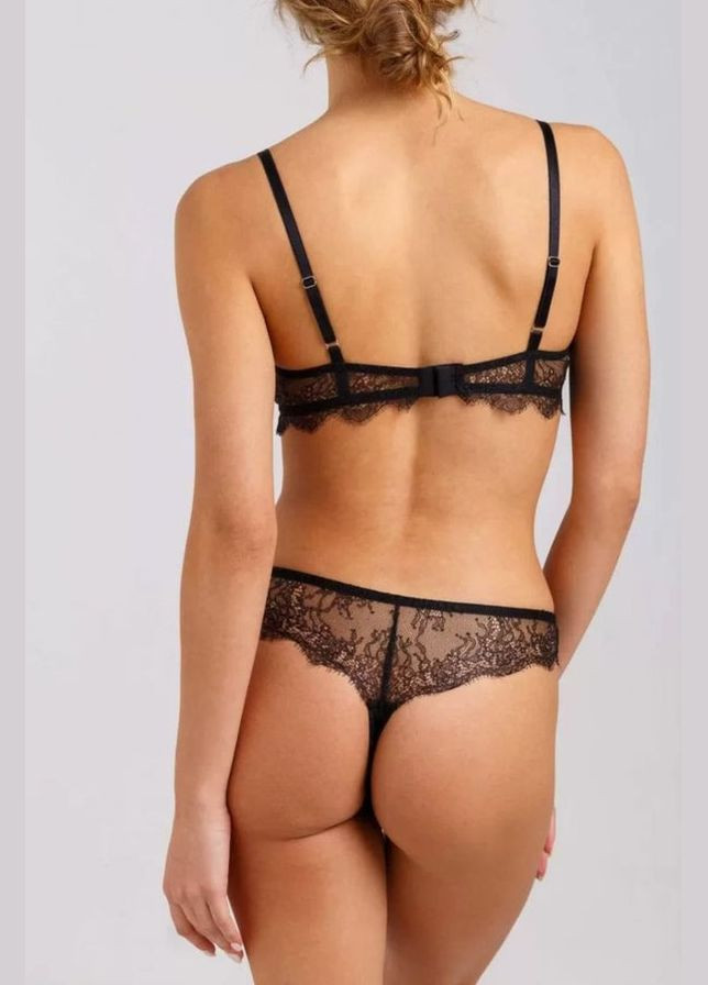 Мереживні трусики стрінги Lace Up 100 black-1 (296264350)