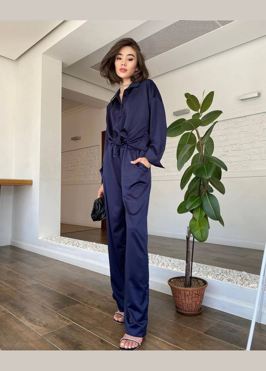 Шелковый костюм свободного кроя Fashion (340914996)