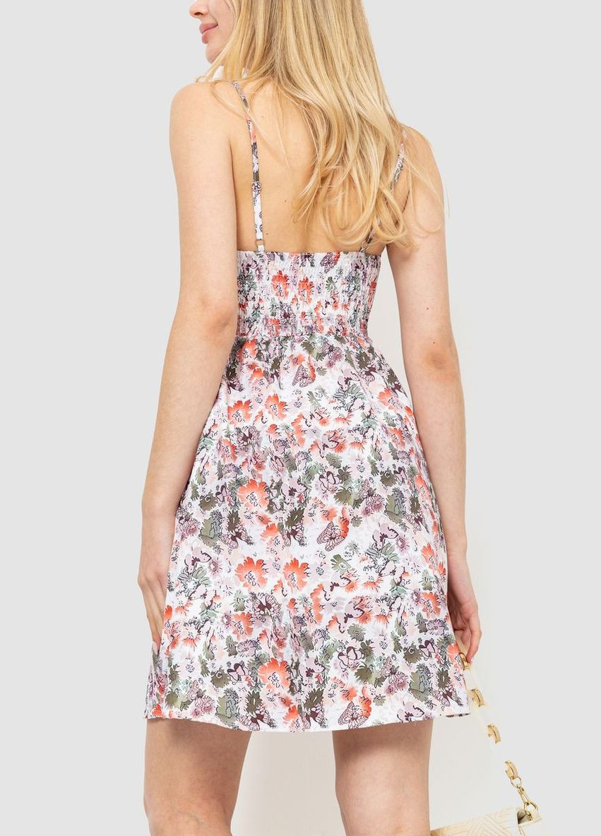 Серое повседневный летний сарафан женский короткий без рукавов на резинке с принтом свободный разноцветный (sku_129r1056) No Brand с рисунком