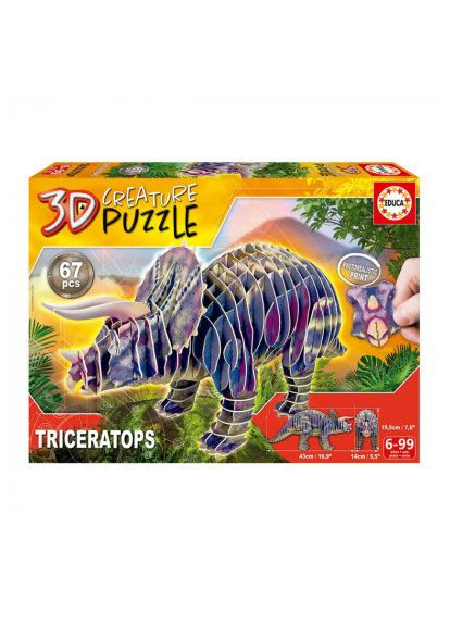 Пазл (6337223) Educa 3D Трицератопс 67 елементів (366155598)