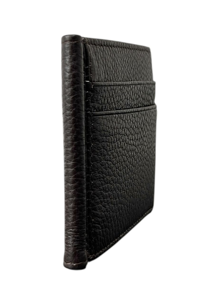 Чоловічий затискач з натуральної шкіри 007 чорний 11.5 х 8.5 х 1 Balisa (367263888)