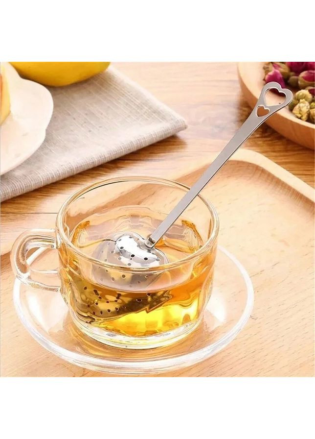 Ситечко ложка для заваривания чая Сердце из нержавеющей стали No Brand (367955833)