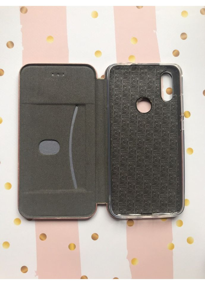 Чехол-книга золотой с рисунком на Xiaomi Redmi 7 Пушин котик (принт 412) Creative (365435305)