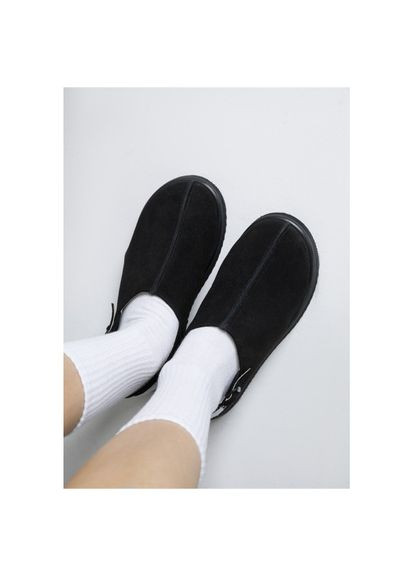 Vm-Villomi Туфлі на широку ніжку з пряжкою Натуральна замша/шкіра р. (07903ch) чорний з, україна — літо (329186934)