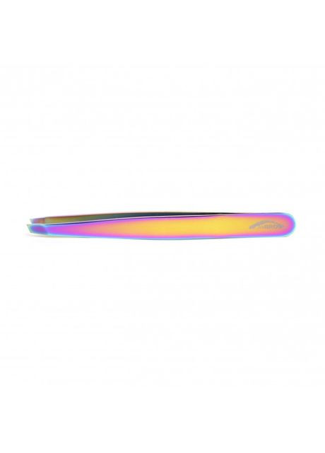 Професійний пінцет для корекції брів скошений прямий WOWBROW райдужний VIVIENNE (314932794)