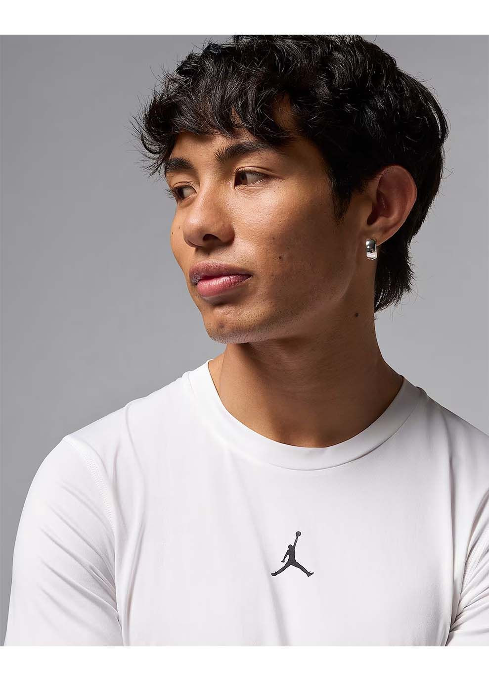 Чоловічий Лонгслів M DF SPRT LS BASELAYER Білий Jordan білий