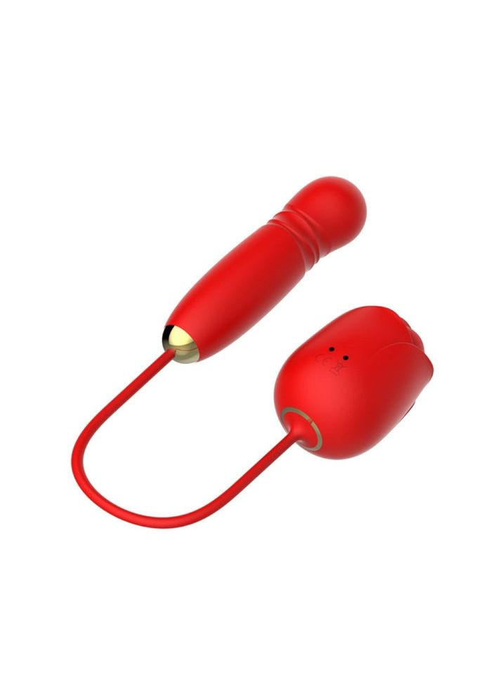 Вакуумний стимулятор у вигляді троянди з пульсацією, червоний Every Night Toys (333986559)