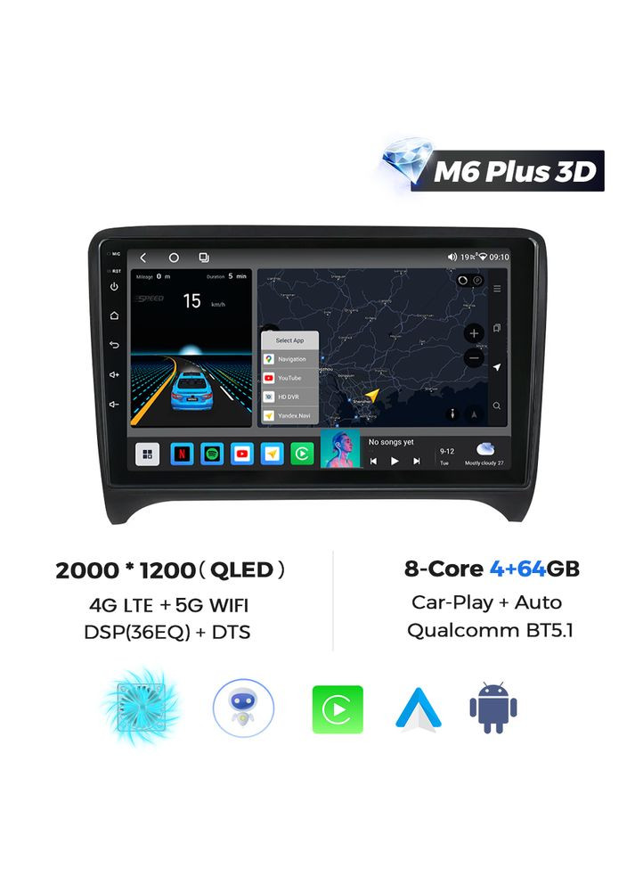 Штатная магнитола M6 Plus Audi (2006-2014) CarPlay QleD Mekede TT (352263645)