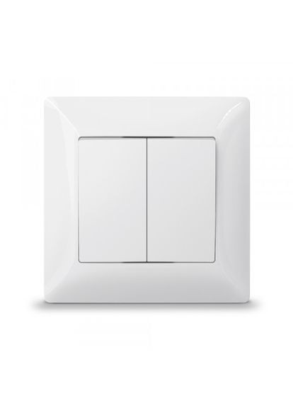 Выключатель двухклавишный белый STANDARD Titanum (366298135)