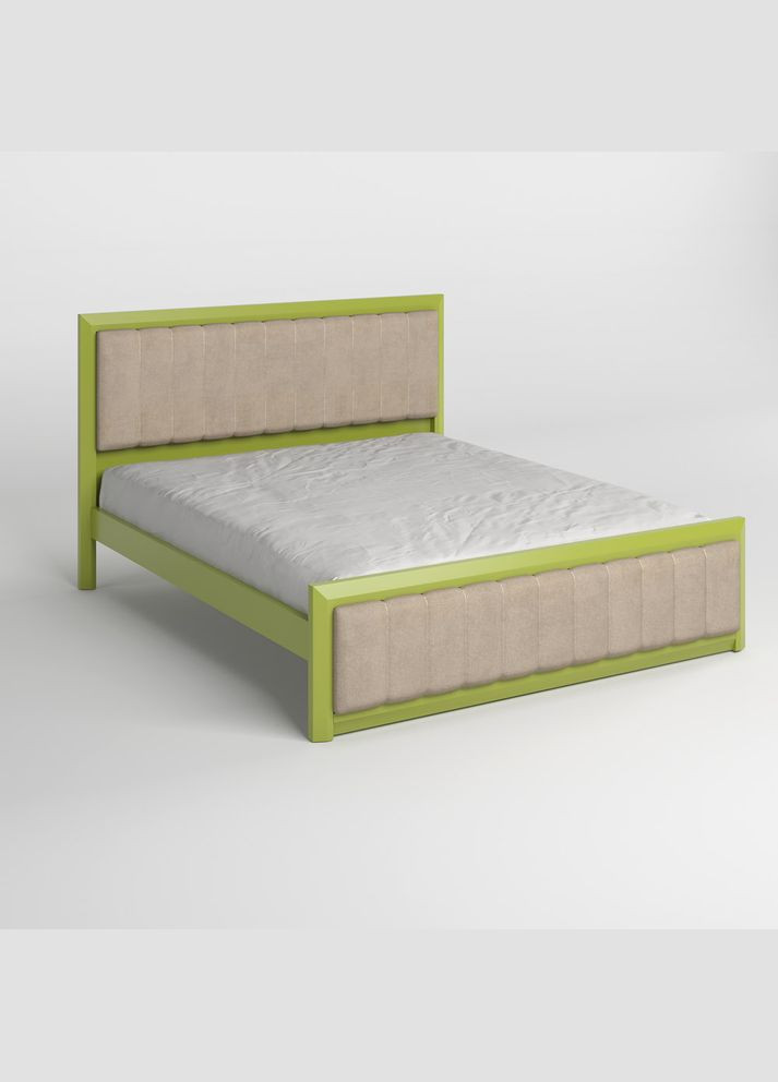 Двоспальне дерев'яне ліжко Барселона Б1 (S3050G70Y)/Аляска 23 (Бежевий) 140х190 см (MBG-11704) Mebigrand (368278199)