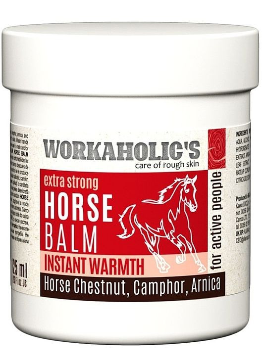Согревающий конский бальзам для тела - Workaholic's Horse Balm Instant Warmth 125ml (1202610-136669) Workaholics (368739253)