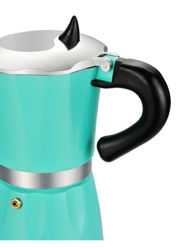 Гейзерна кавоварка chef bc-12100-6 300 мл 6 чашок бірюзова Bravo (313399941)