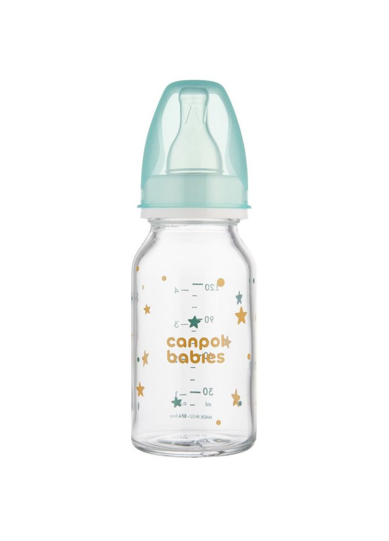 Скляна пляшечка, 120 мл, синя (42/202) Canpol Babies 42/202_блакитний (336330107)