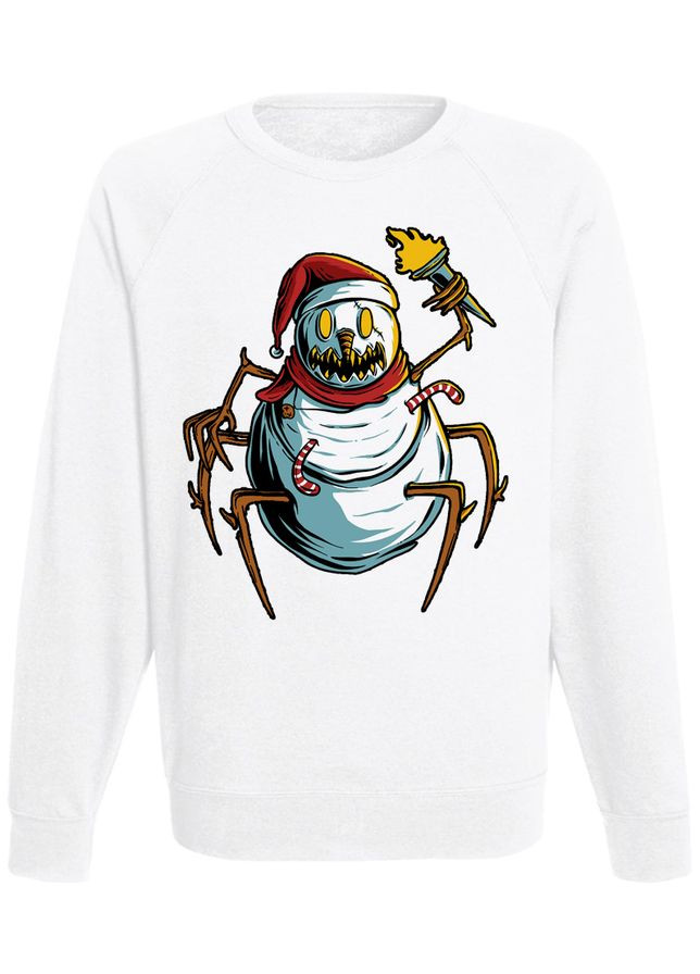 Свитшот новогодний Scary Snowman Spider (белый) Fat Cat - крой белый - (283035587)