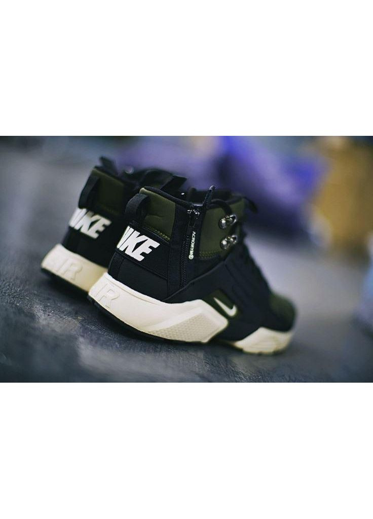 КРОСІВКИ ЖІНОЧІ NIKE HUARACHE CITY MID LEATHER X ACRONYM MID KHAKI BLACK НАЙК ХУАРАЧІ No Brand чорні демісезони (367168705)