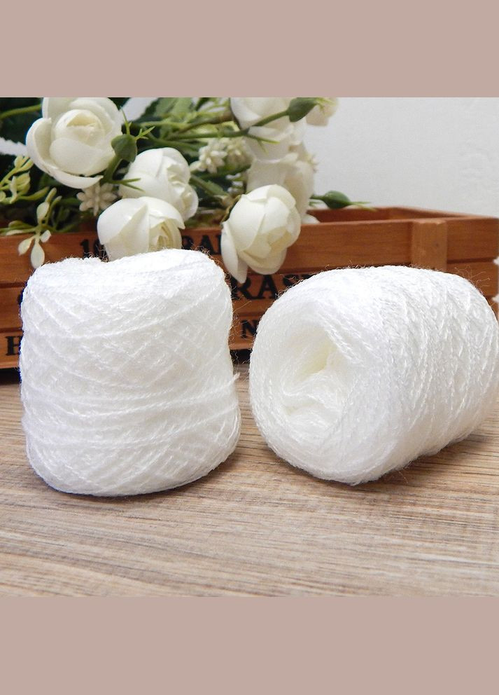 Нитки акрилові для рукоділля, 1 мм, білі №0501, 5 гр No Brand (340483852)