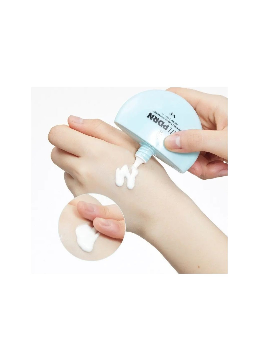 Сонцезахисна есенція PDRN ESSENCE MOIST TONE UP SUN ESSENCE з PDRN надає glow-ефект 50г VT Cosmetics (351355555)